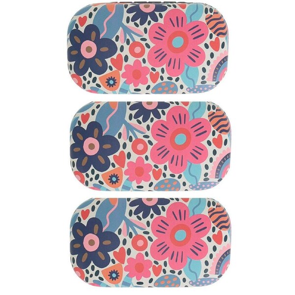 3PK Annabel Trends Safe Keeper Storage Case Organiser 8x5cm Garden Love