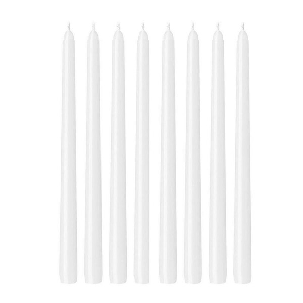 2x 3pc Annabel Trends Jewel Long Taper Candles Soy Beeswax 30cm White