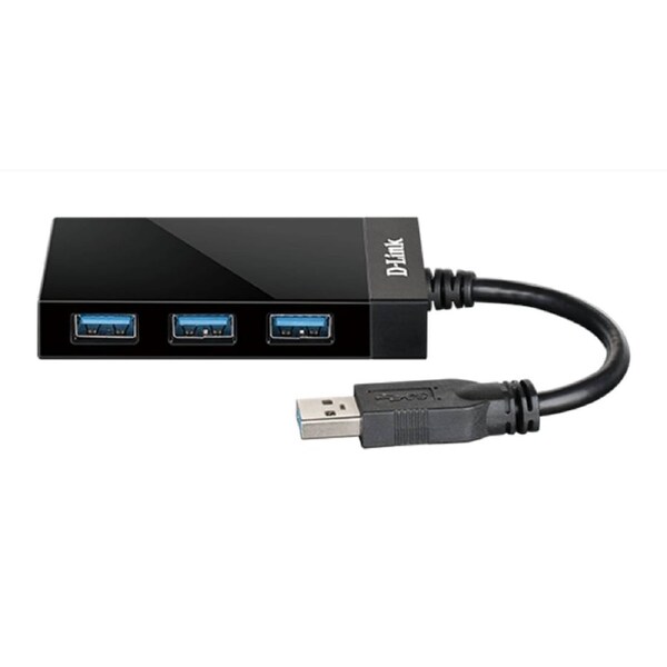 D-Link DUB-1341 4 Port Super Speed USB 3.0 Hub - Black Black