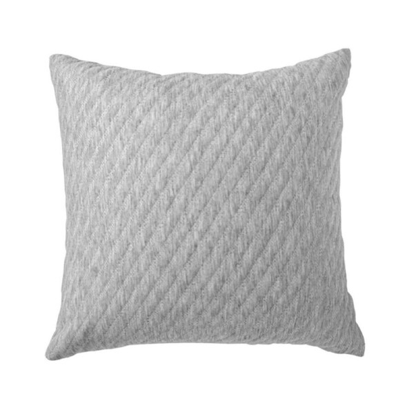 Bianca Pesaro Square Poly/Cotton Cushion Pillow 43x43cm Grey Marle