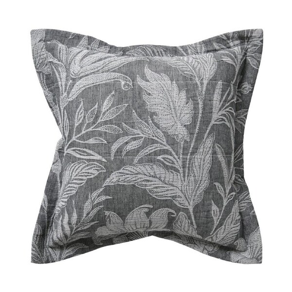 Bianca Maidstone Square Poly/Cotton Cushion Pillow 43x43cm Grey