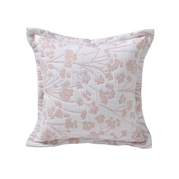 Bianca Myra Square Poly/Cotton Cushion Pillow 43x43cm Blush Pink