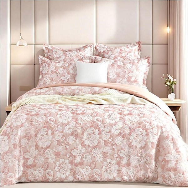 2PK Renee Taylor Aura Jacquard European Square Pillowcase 65x65cm Blush