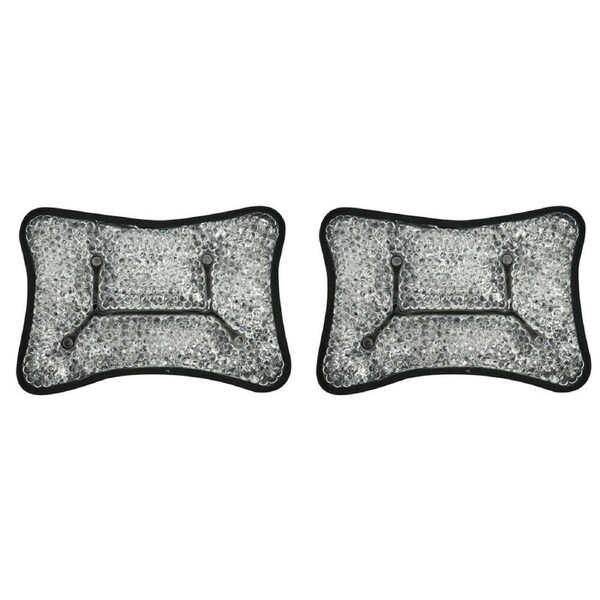 2PK Wicked Sista Gel Bead Relax Hot/Cold Pack Compress Pillow 225x160mm Black