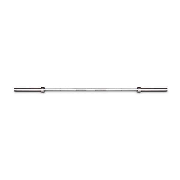 Olympic Bar w/ Collars Weightlift Home Gym Workout Exercise 86in
