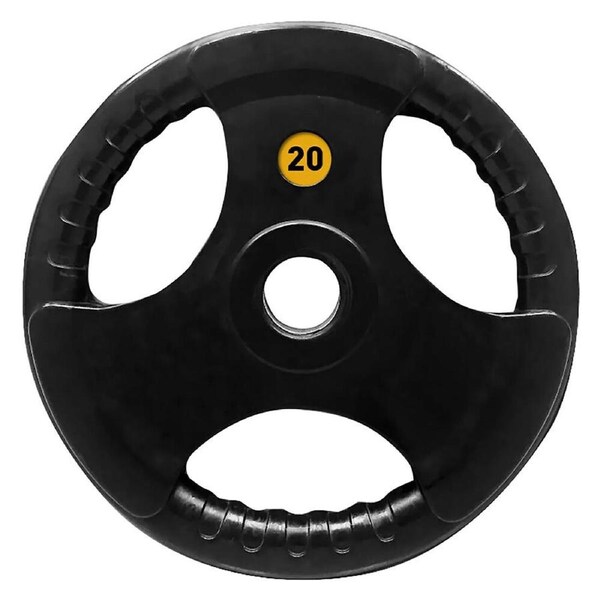 Olympic Rubber Grip Plate Weight Lift Home Gym Exercise 20kg