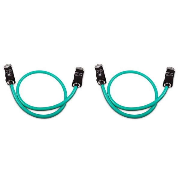 2PK GoFit Extreme Power Tube Home Gym Workout Strength Exercise 80lbs Green