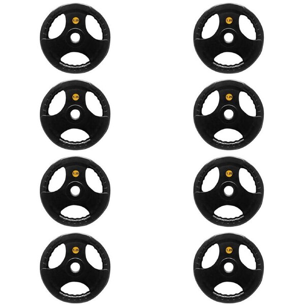 8PK Bodyworx Olympic Rubber Grip Plate Weight Lift Home Gym Exercise 1.25kg