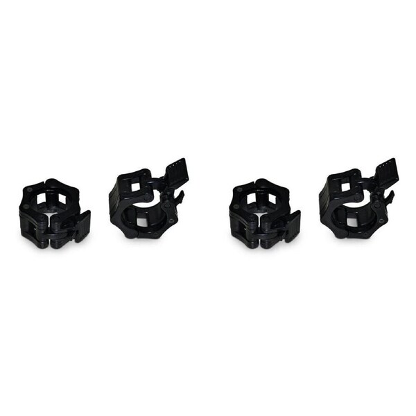 2x 2pc Bodyworx Quick Release Barbell Collar Pair For Olympic Bars Black