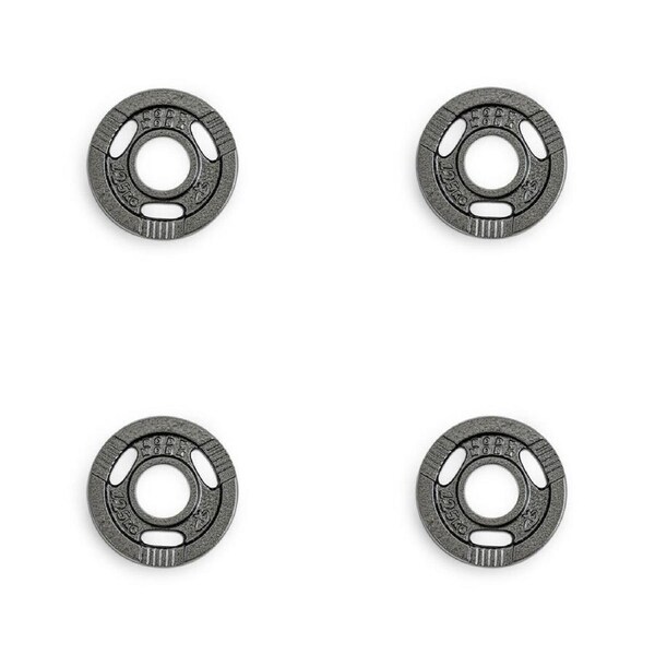 4PK Bodyworx Olympic Ezy Grip Disc Weight Plate Home Gym Workout Exercise 1.25kg