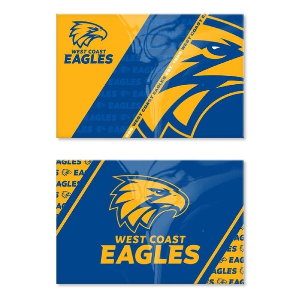West Coast Eagles AFL Aussie Rules Football Set of 2 Fridge Magnets