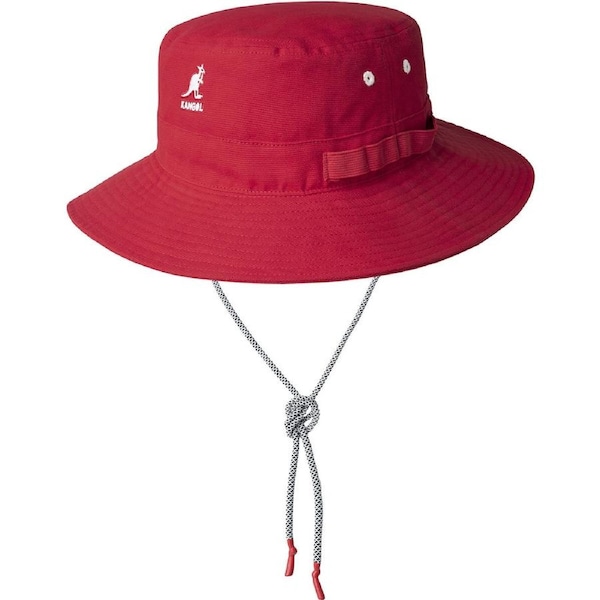 Kangol Utility Cords Jungle Hat Camping Sun Protection Fishing Cap - Red L