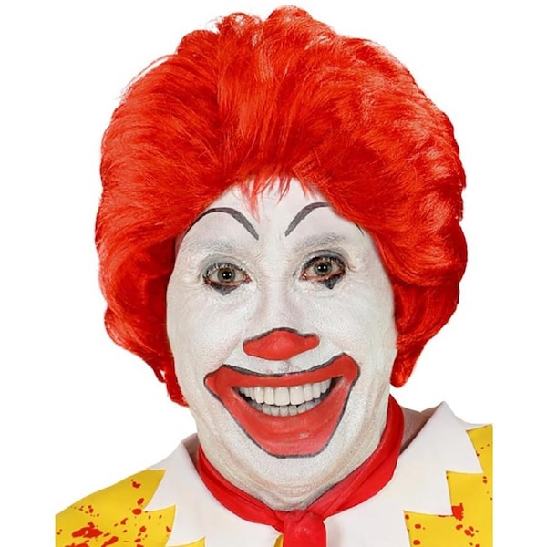 Fast Food Clown Short Red Wig
