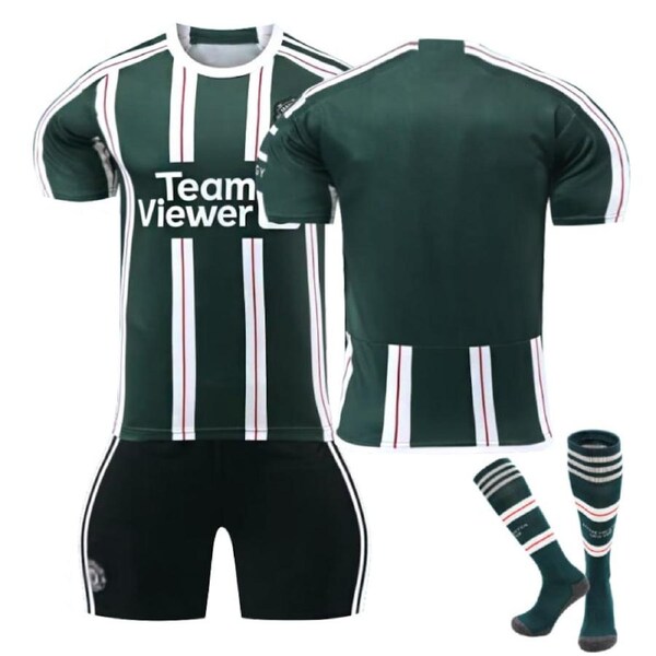 Nevenka Red Devil Man Utd Jersey Away Soccer Training Uniform 3 Pcs Kit 18