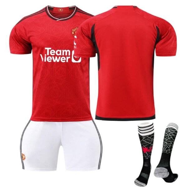 Nevenka Red Devil Man Utd Home Jersey 2023/2024 Soccer Sportswear Set 28