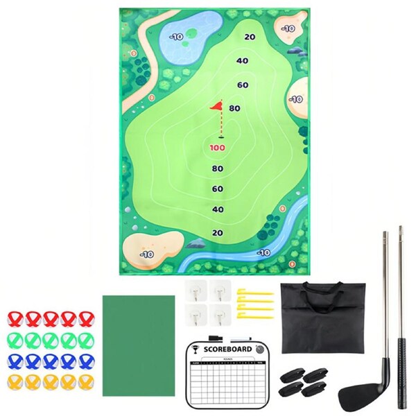 Nevenka Chipping Golf Game Mat Golf Hitting Mat for Adults Kids Indoor Outdoor Toys-8