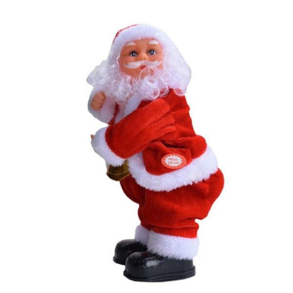 Nevenka Electric Santa Claus Decoration Music Plush Santa Toy-OKHands