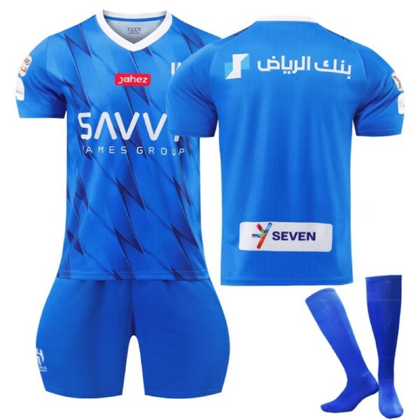 Nevenka Al Hilal SFC Home Jersey for Kids Adult Soccer Training Uniform Set 22