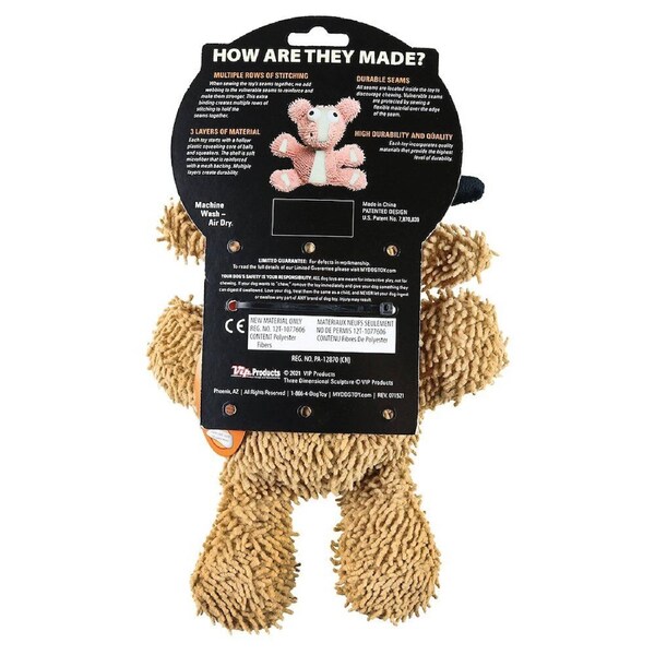 Reindeer Mighty Microfiber Tuffy Dog Toy Ball 26.7cm x 19cm x 10cm