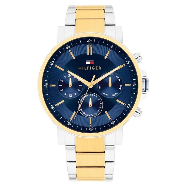 Tommy Hilfiger Two-Tone Steel Blue Dial Multi-function Men's Watch - 1710710