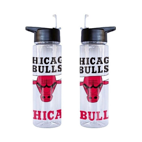 NBA Flip Lid Drink Bottle - Chicago Bulls - Water Bottle - BPA Free - 650ml