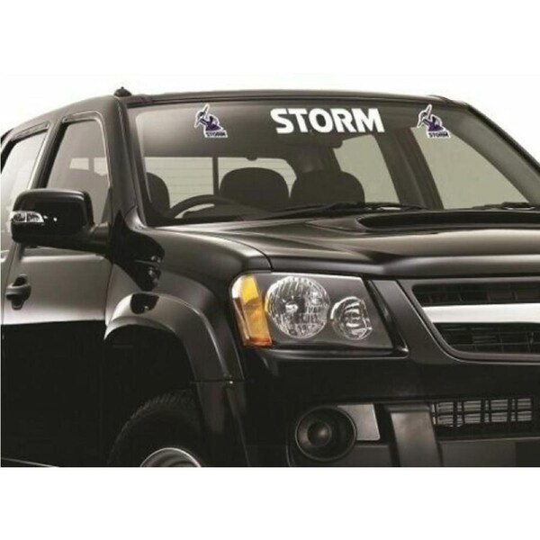 NRL Team Name Lettering Decal - Melbourne Storm - Car Sticker