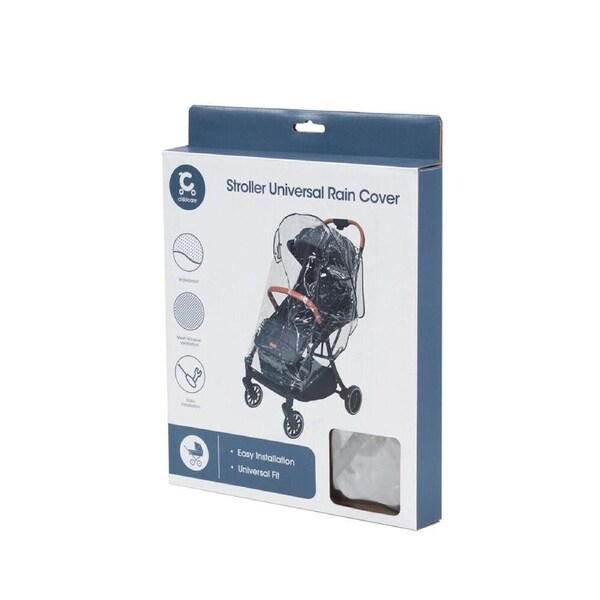 Childcare Pram/Stroller Rain Cover and Wind Sheild Protector Clear