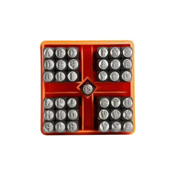 37pcs 3mm Steel Letter Number Punch Stamp Set for DIY Metalwork