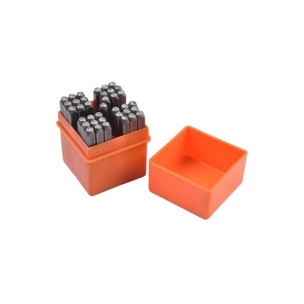 37pcs 6mm Steel Letter Number Punch Stamp Set for Craft Projects