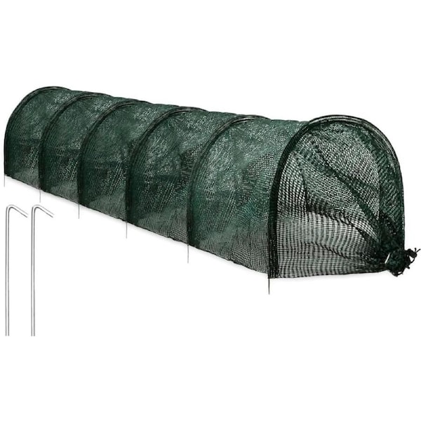 Foldable Mesh Garden Tunnel UV-Resistant Plant Cover for Vegetables & Fruits