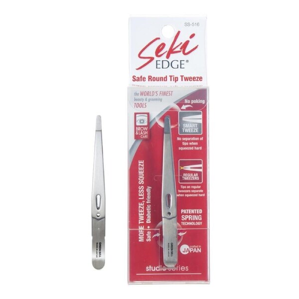 Seki Edge SS-516 Safe Round Tip Tweeze