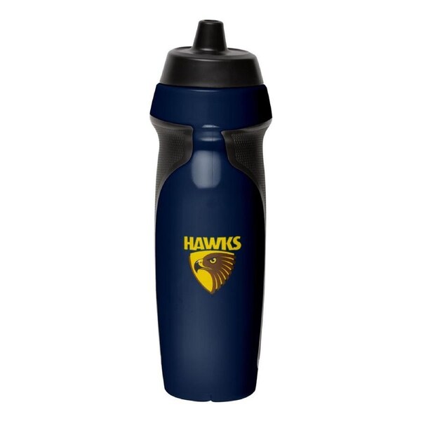 Hawthorn Hawks AFL 2025 Sports Drink Water Bottle with Rubber Grip