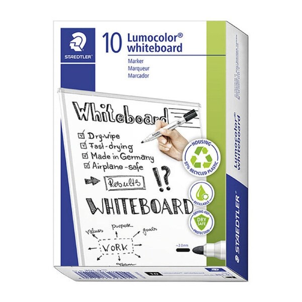 Staedtler Whiteboard Marker 351 Bullet Box Of 10