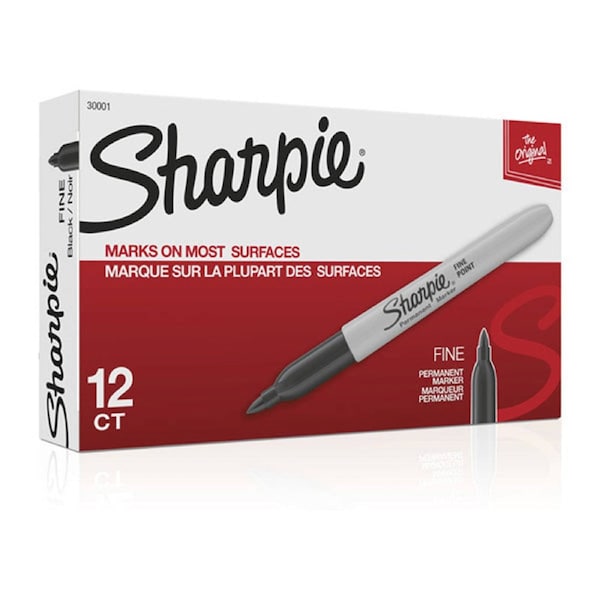 Sharpie Permanent Marker Fine Point Box Of 12