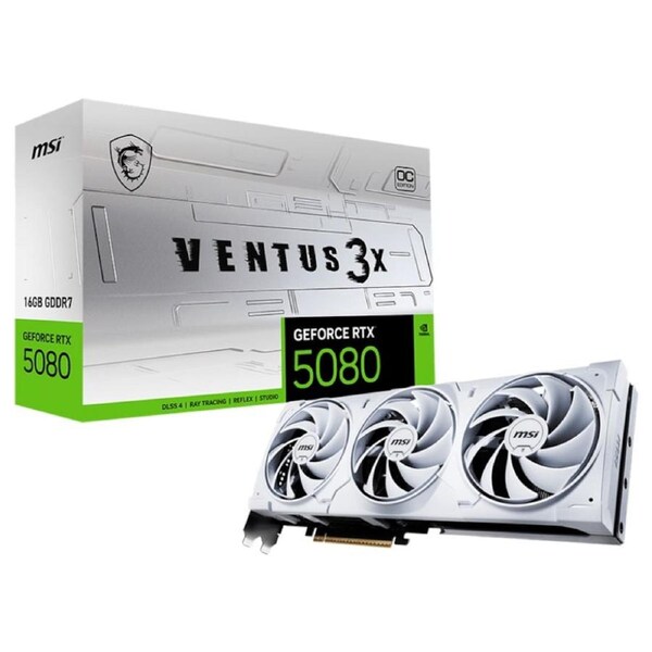 MSI GeForce RTX 5080 16G VENTUS 3X OC WHITE Graphics Card