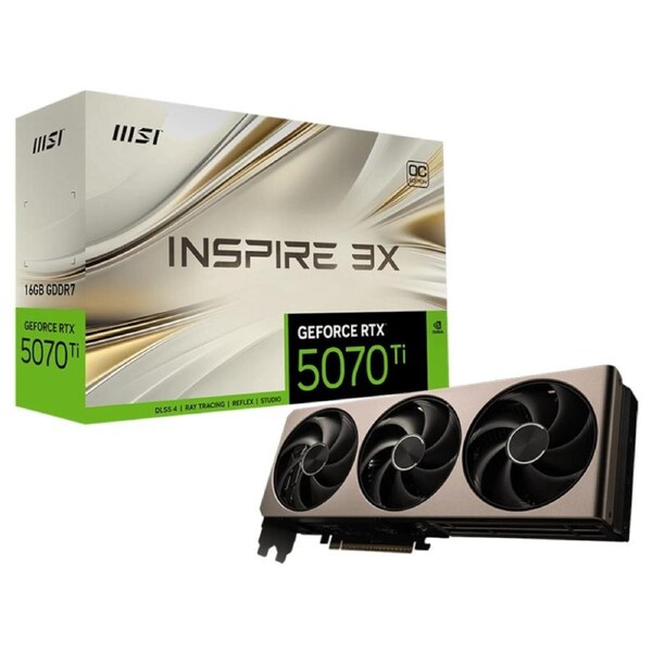 MSI GeForce RTX 5070 Ti 16G INSPIRE 3X OC Graphics Card