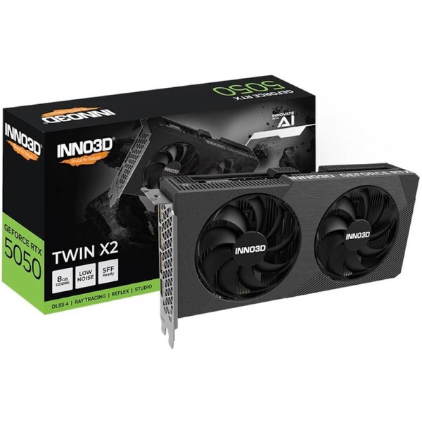 Inno3D GeForce RTX 5050 TWIN X2 8GB GDDR6 Graphics Card [N50502-08D6-174071N]