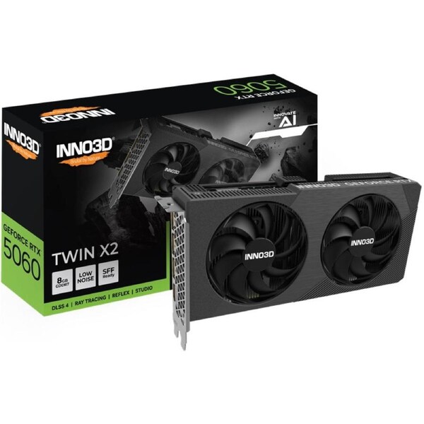 [N50602-08D7-195071N] Inno3D GeForce RTX 5060 TWIN X2 8GB GDDR7 Graphics Card
