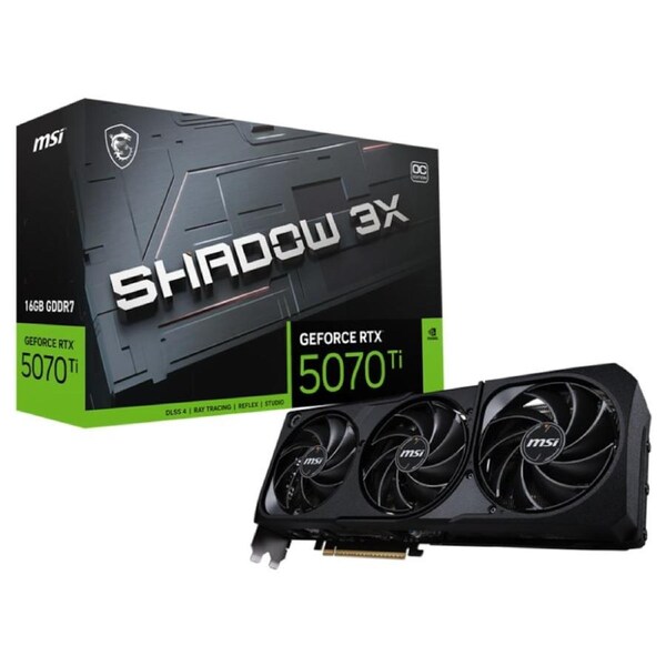 [GeForce RTX 5070 Ti 16G SHADOW 3X OC] MSI Graphics Card