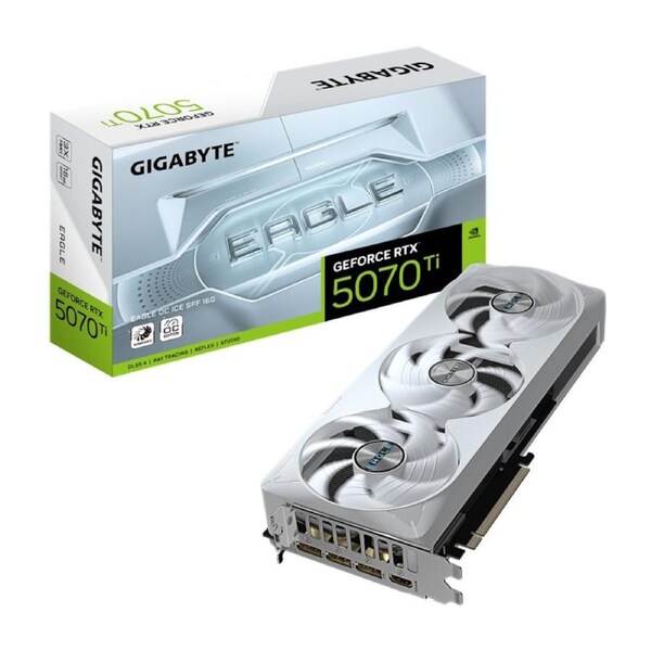 Gigabyte GeForce RTX 5070 Ti EAGLE OC ICE SFF 16G Graphics Card [GV-N507TEAGLEOC ICE-16GD]