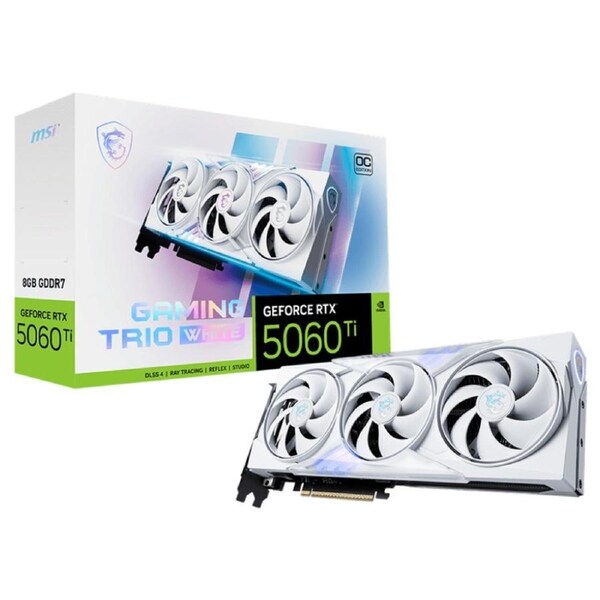 [GeForce RTX 5060 Ti 8G GAMING TRIO OC WHITE] MSI Graphics Card