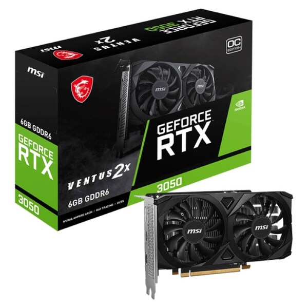 MSI GeForce RTX 3050 VENTUS 2X OC 6G Graphics Card [GeForce RTX 3050 VENTUS 2X E 6G OC]