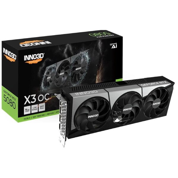 [N50803-16D7X-17603930] Inno3D GeForce RTX 5080 X3 OC 16GB GDDR7 Graphics Card