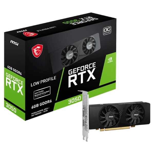 MSI GeForce RTX 3050 Low Profile 6G Graphics Card [GeForce RTX 3050 LP 6G OC]