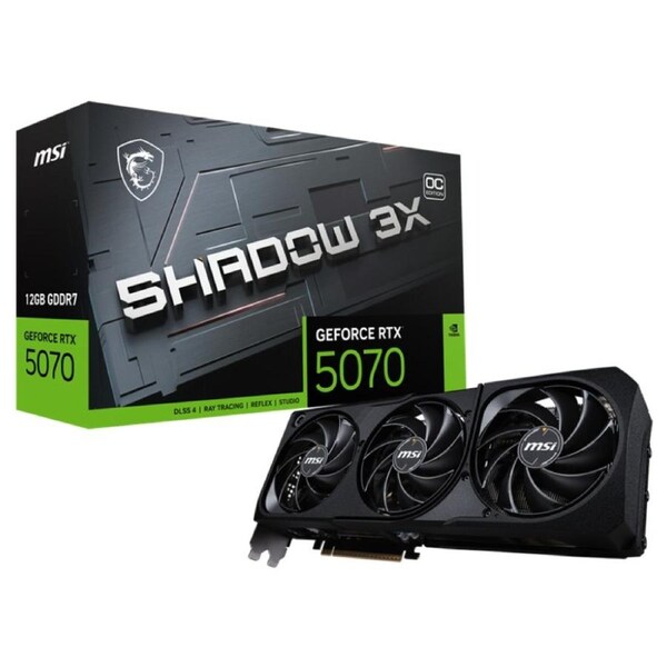 [GeForce RTX 5070 12G SHADOW 3X OC] MSI Graphics Card