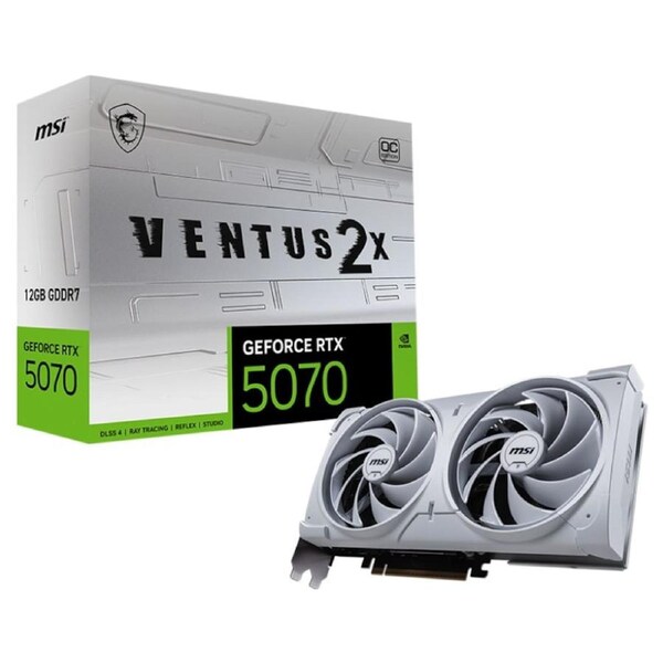 [GeForce RTX 5070 12G VENTUS 2X OC WHITE] MSI Graphics Card