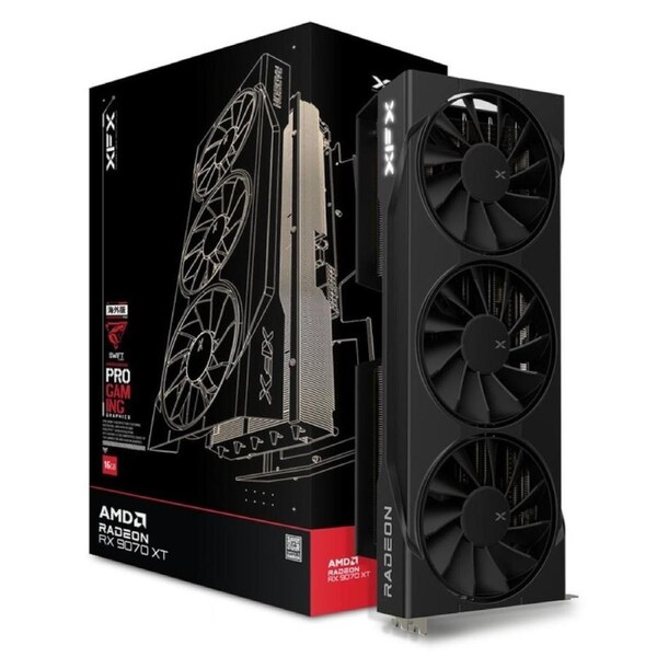 XFX Swift AMD Radeon RX 9070XT Triple fan Gaming Edition Graphics Card [RX-97TSWF3B9]