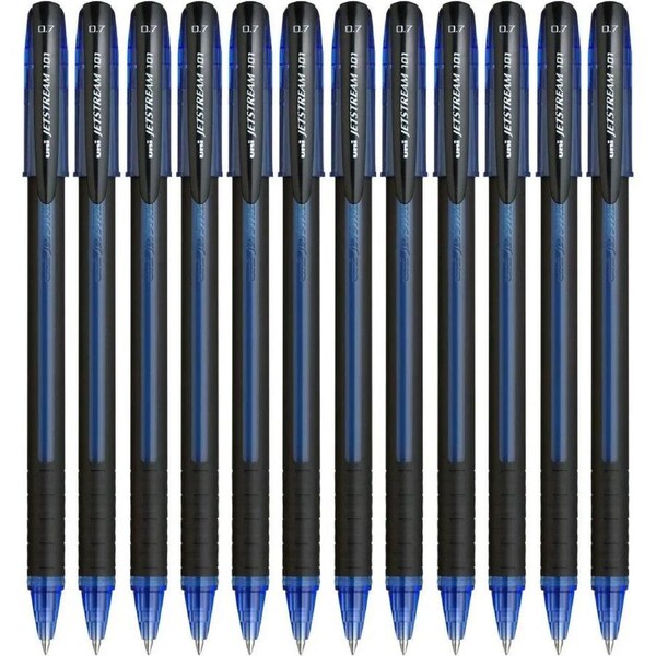 Uni-Ball 101 Jetstream Rollerball Stick Pen Fine 0.7mm Blue Box 12