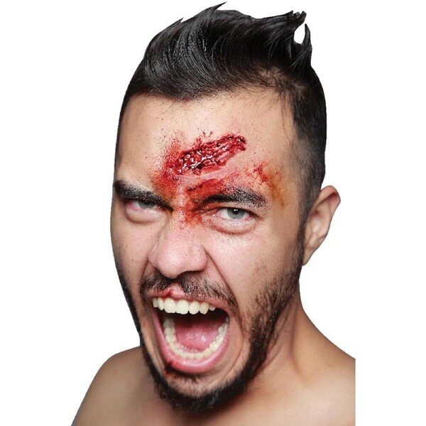 Head Butting FX Appliance Transfer Prosthetic Wound For Halloween
