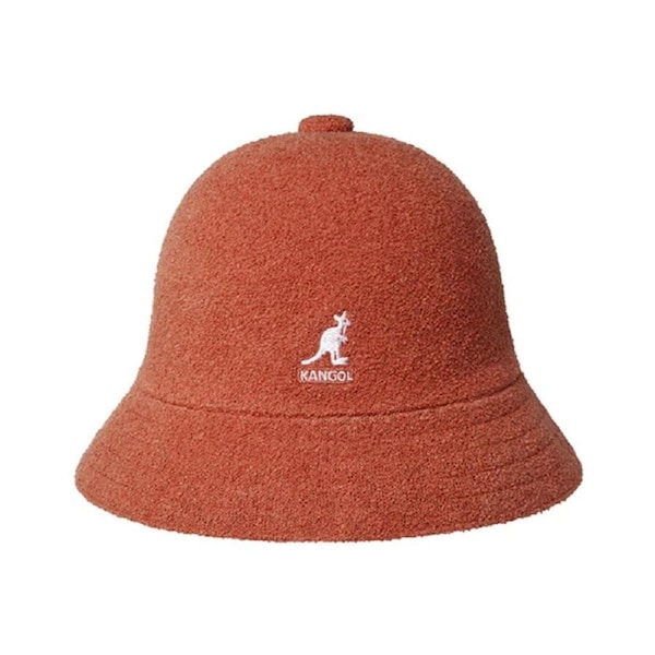 Kangol Bermuda Casual Bucket Hat Terry Towelling Cap Summer - Fiercy Orange L